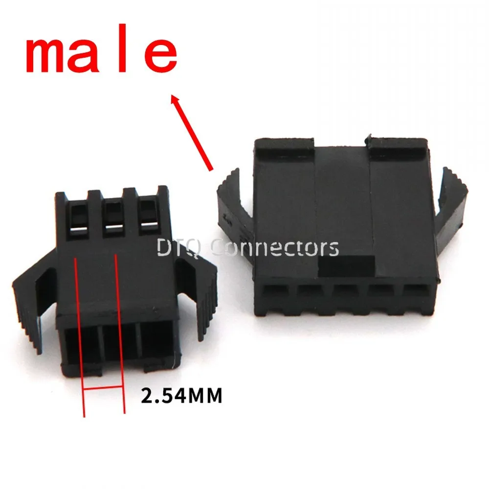 JST SM 커넥터 플러그 피치 2.54mm 암수 하우징 터미널 SM-2P SM-2R, JST SM2.54, 2, 3, 4, 5, 6, 7/8 P 핀, 1000 개