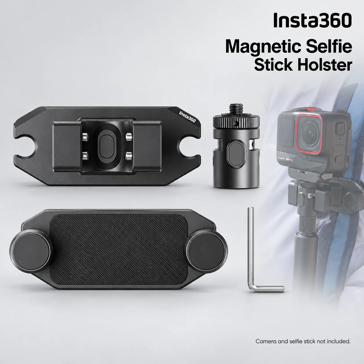 Insta360 Quick Release Selfie Stick Clip Mount for X6 X5 X4 Air GO Ultra Ace Pro 2 Belt Backpack Hiking Diving