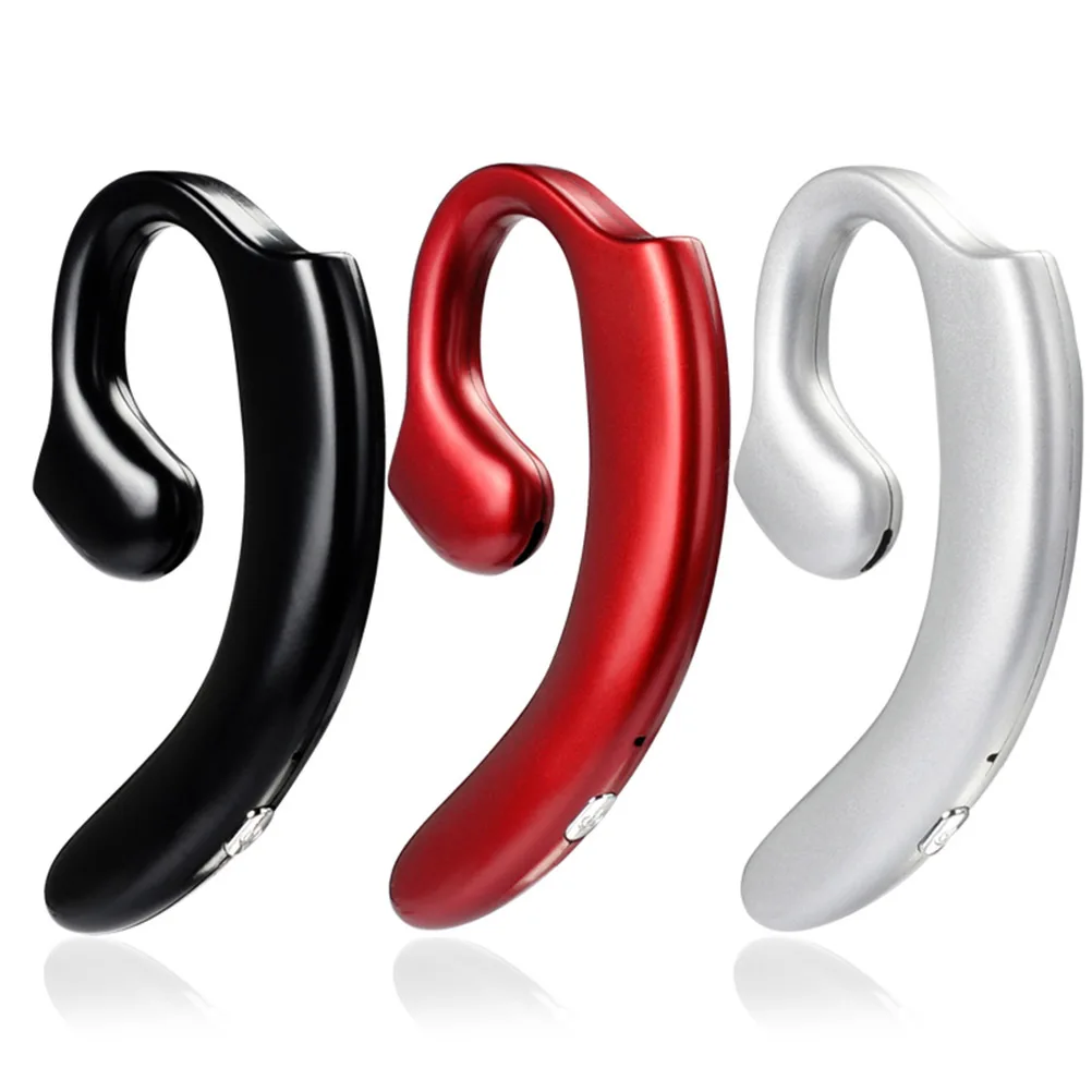 

Hanging Earphones Wireless Earbuds 8H Talk Time Built-In Mic For Office Sports Bone Conduction Earbuds Running Red