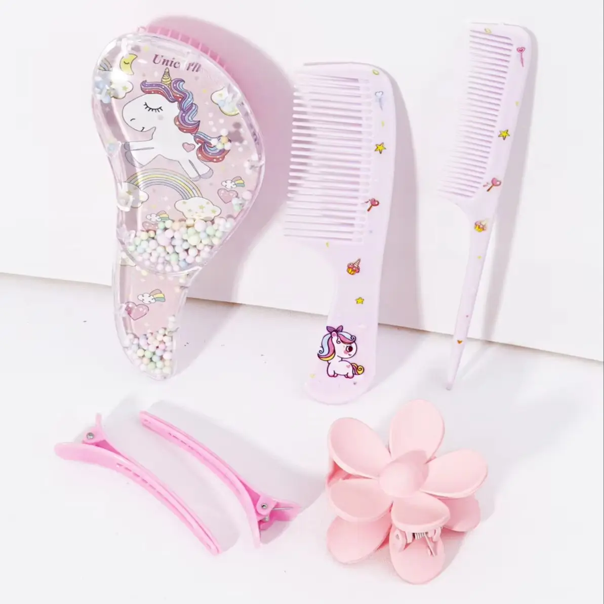 6-piece cute cartoon pattern hair styling set, suitable for all hairstyles and daily use Special for real hair wigs