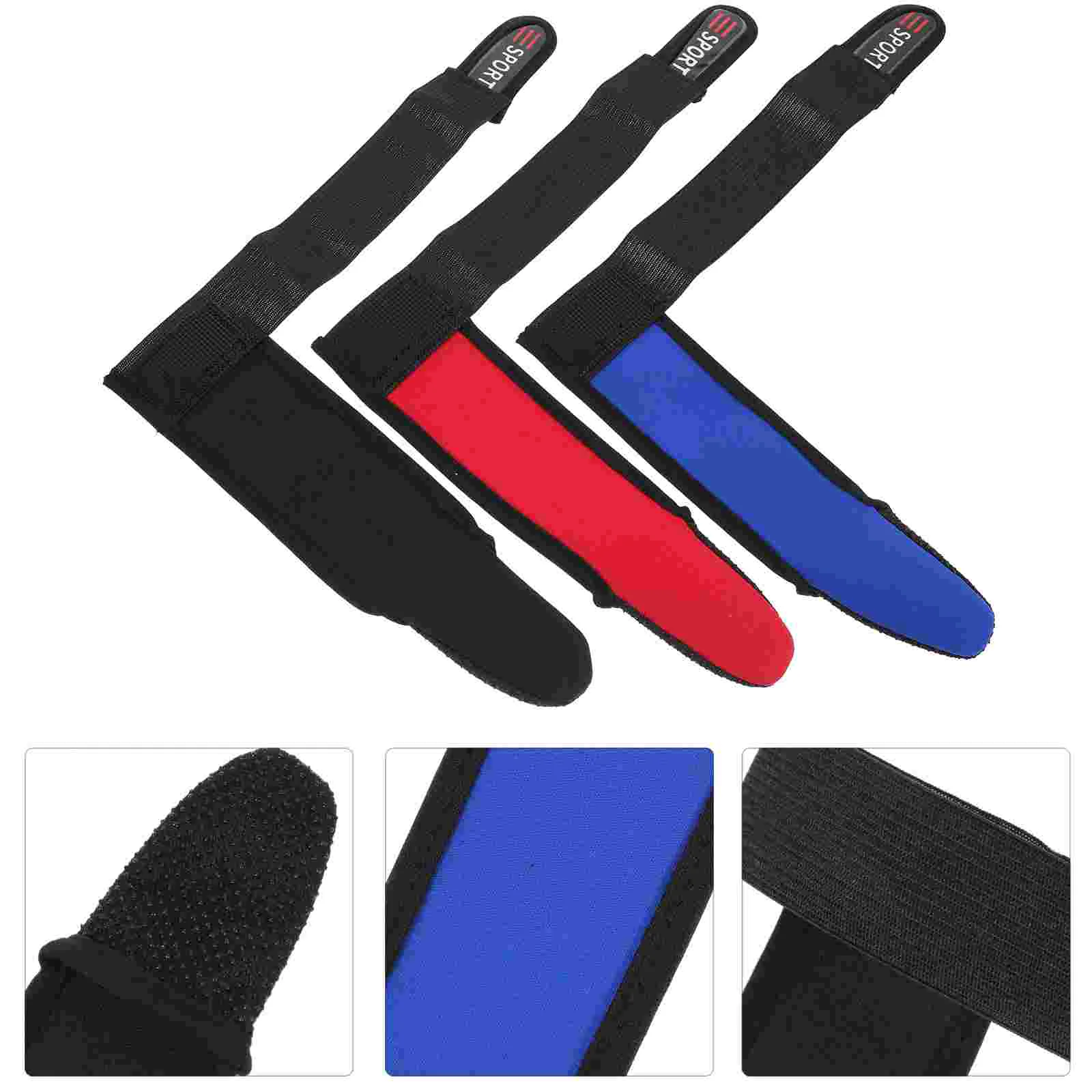 

3Pcs Non Fishing Gloves Single Finger Protector Casting Surfacing Adjustable Elastic Band Hook Wrist Strap