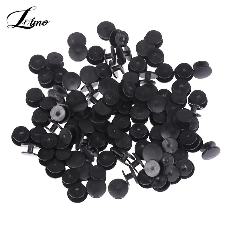 100Pcs Plastic Buckles Ornaments For Croc Shoes Accessories DIY Shoes Buttons Lightweight Buckles Blcak Clear Wholeslae