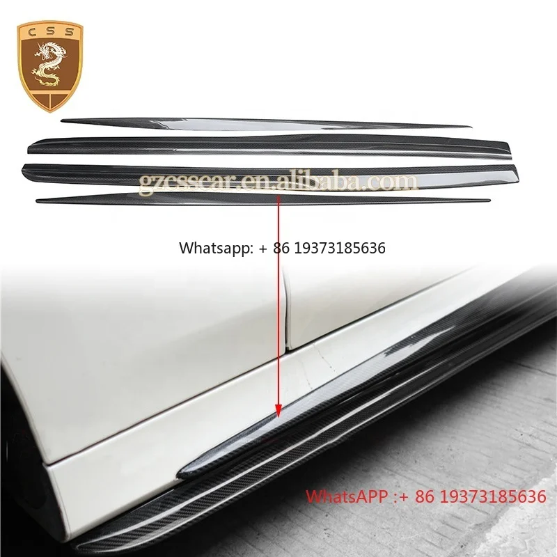 

High Glossy Carbon Commas Style Side Skirts 2 Door For Mercedes Benz S Class C217 S63AMG