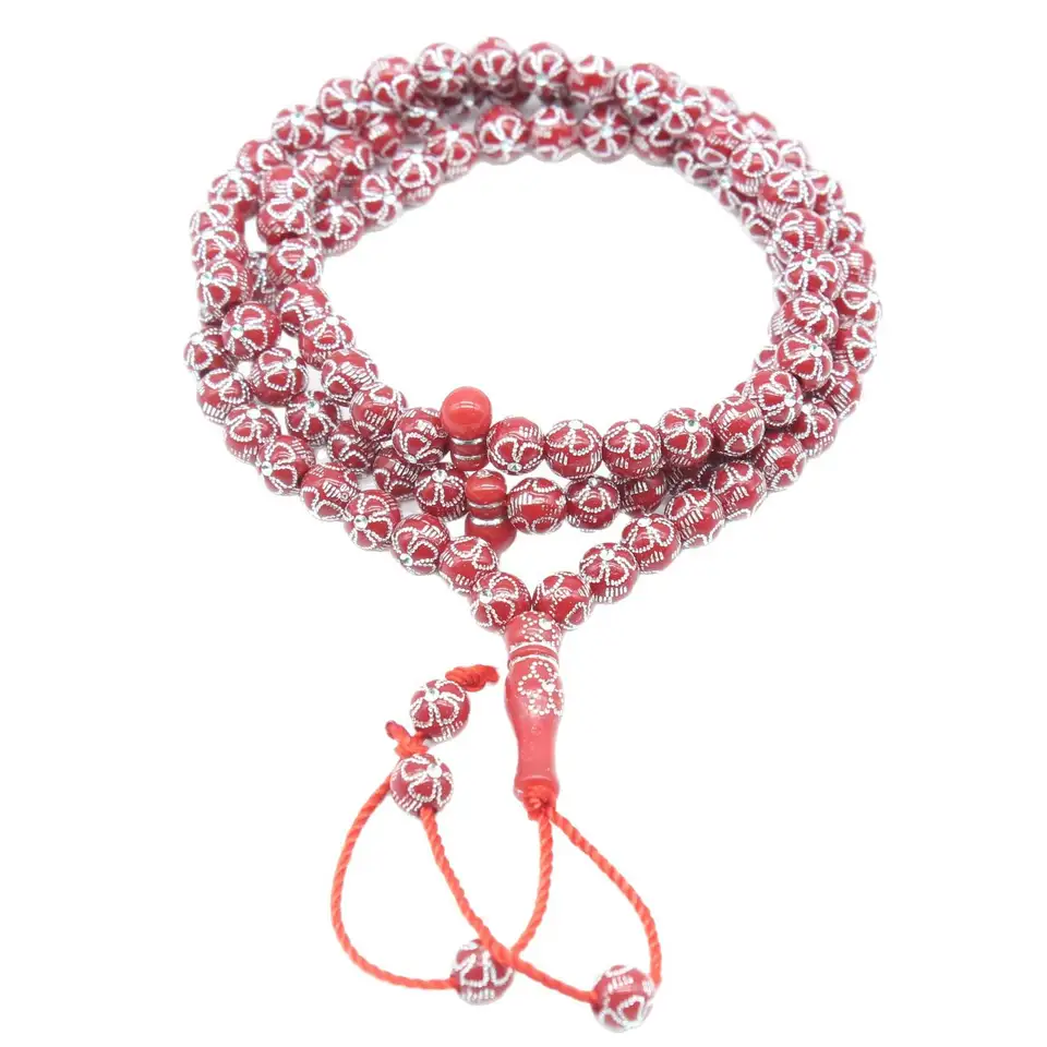 99 Beads 8mm Acrylic Tasbih, Muslim Prayer Beads for Daily Worship & Ramadan Gift, Islamic Rosary Bracelet - 3