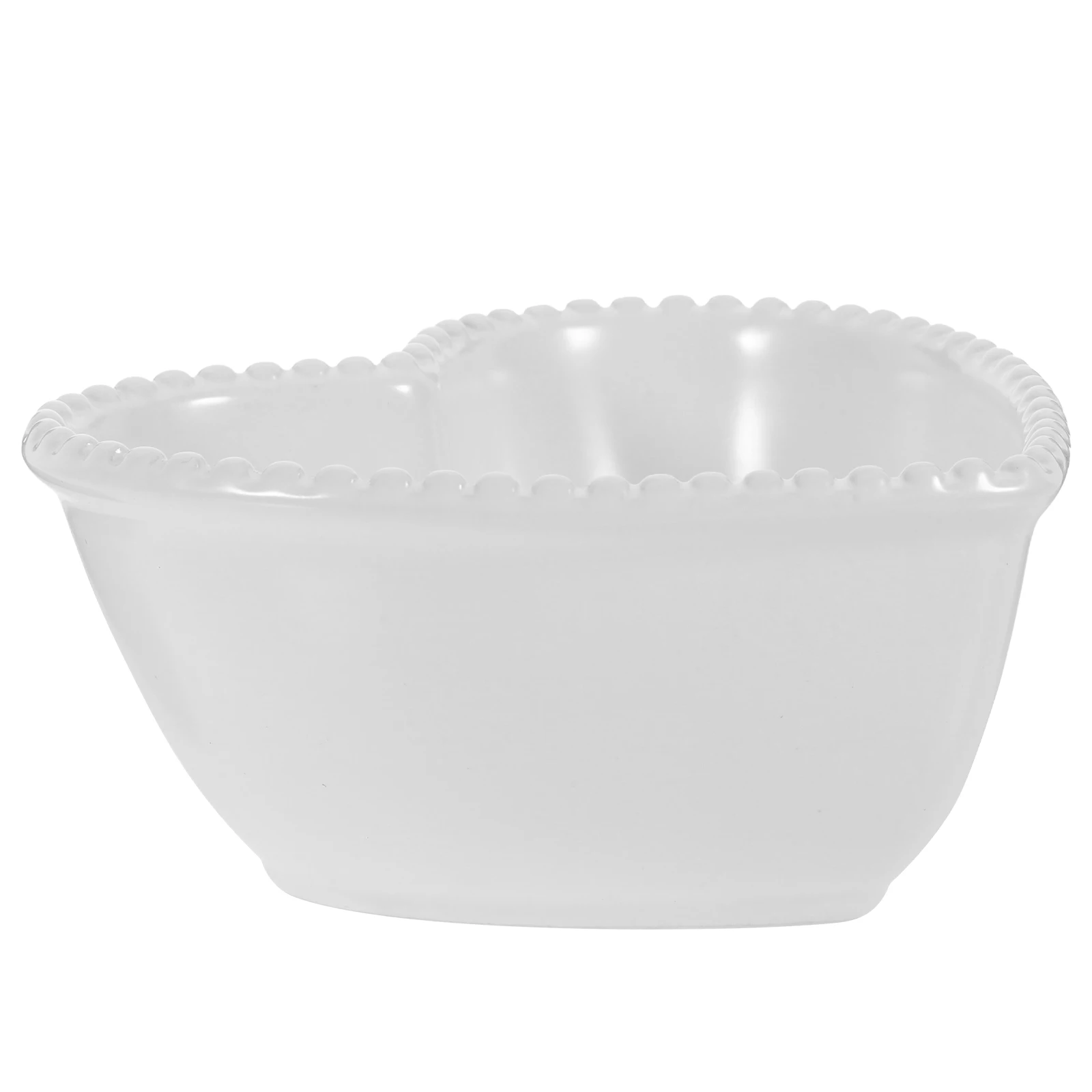 

Керамическая чаша в форме сердца, белая, элегантная, для десертов, салатов, фруктов, для дома, ресторана, кухни, повседневного использования