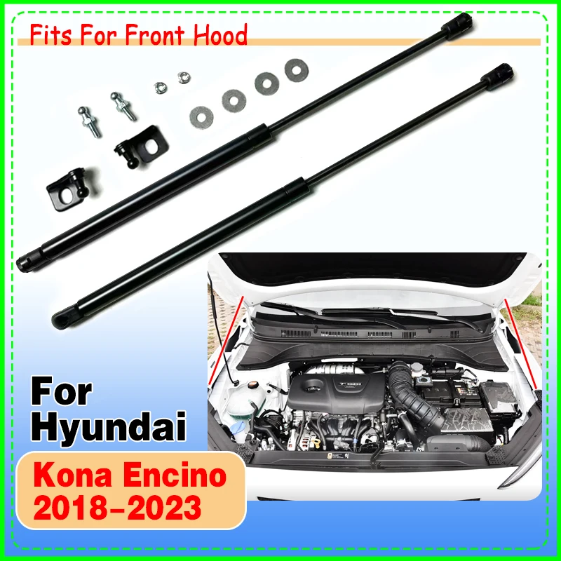 

1set Car Front Hood Bonnet Cover Support Gas Spring Shock Hydraulic Rod Strut Bars For Hyundai KONA Encino Kauai 2018-2023