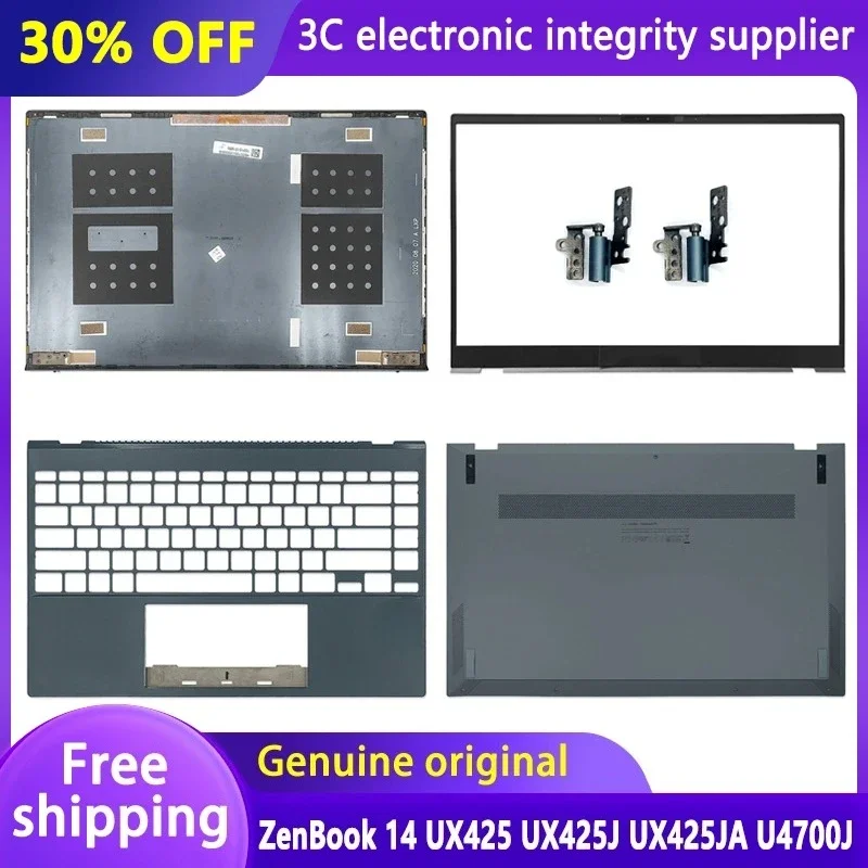 

New Laptop Case for ZenBook 14 UX425 UX425J UX425JA U4700J LCD Back Cover Front Bezel Palmrest Bottom Case Hinges Top Upper