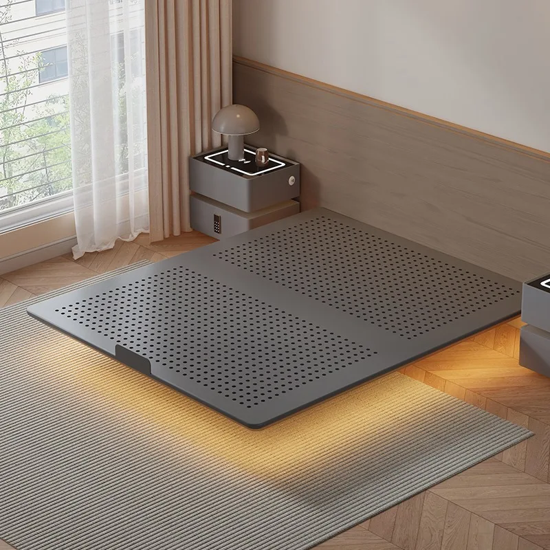 Suspension bed Iron frame bed Household stainless steel hole plate No backrest No bedside
