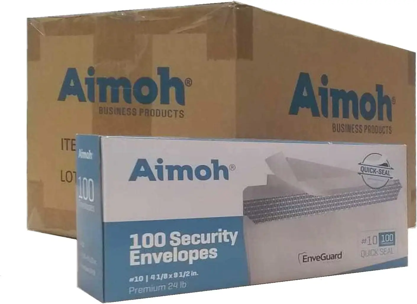

#10 Security Tinted Self-Seal Envelopes, No Window, White, 24 LB, 1 Case, 24 Packs, 2400 Envelopes (34100-CS)