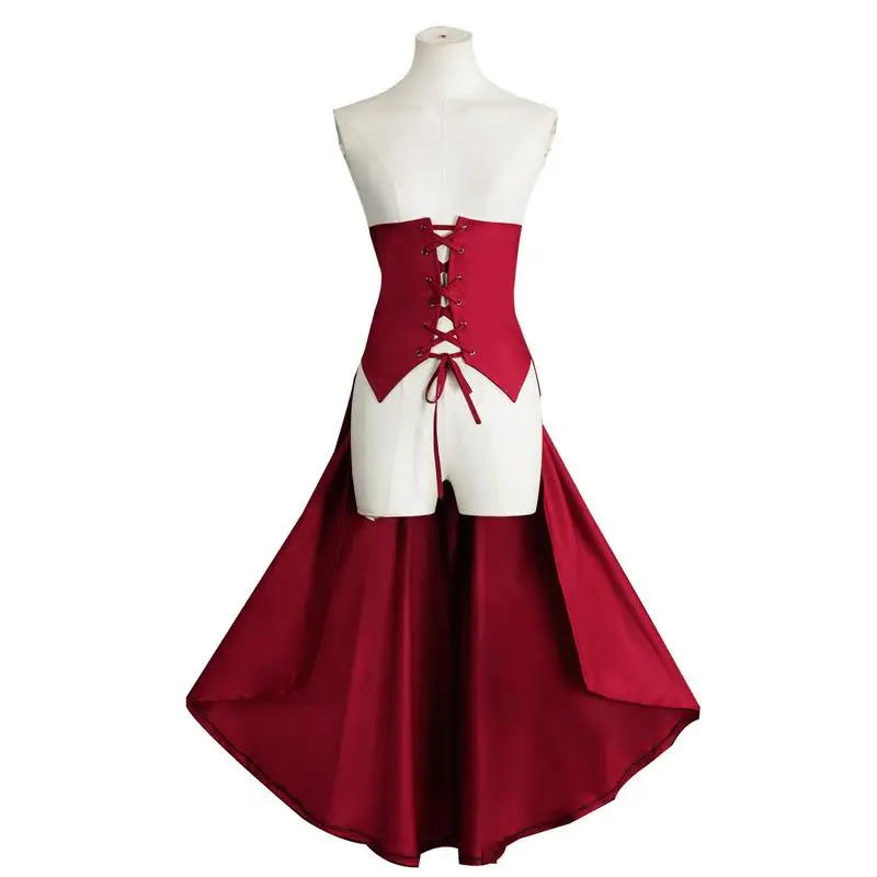 

Medieval Waist-Cinching Half Skirt Slimming Versatile Lace Halloween New Arrival Women's Fashion Mid-length A-Line Skirt