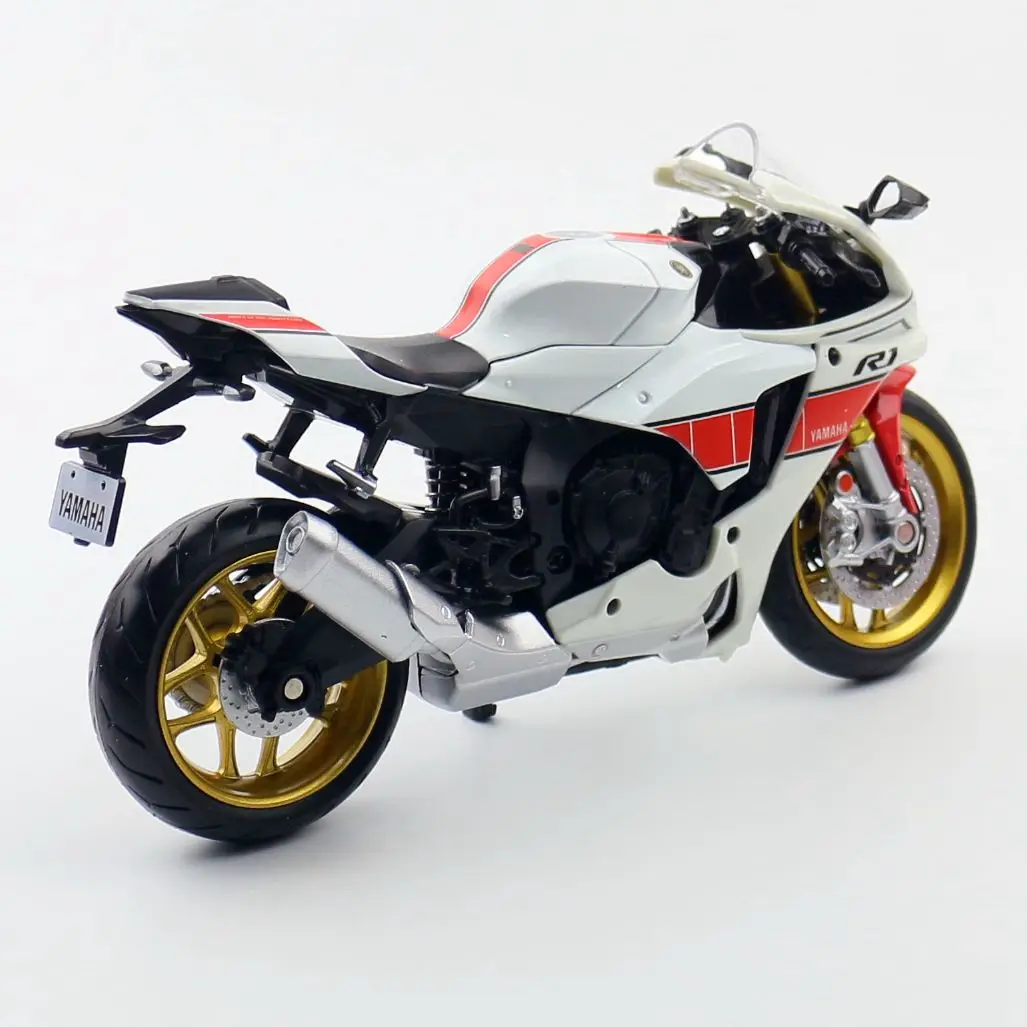 Modellino Yamaha YZF-R6 Scala 1:12 Pressofuso - Miniatura Moto Nera Collezione Maisto