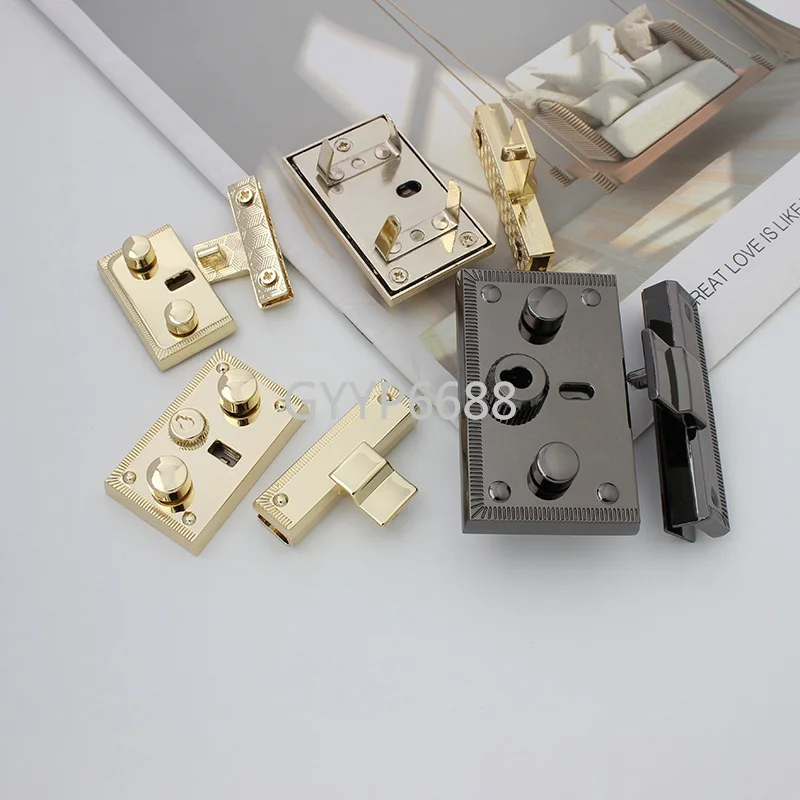 1-5 sets 4 Size rectangle multiple choice press lock for luxury bag chain key lock  strap bag accessories