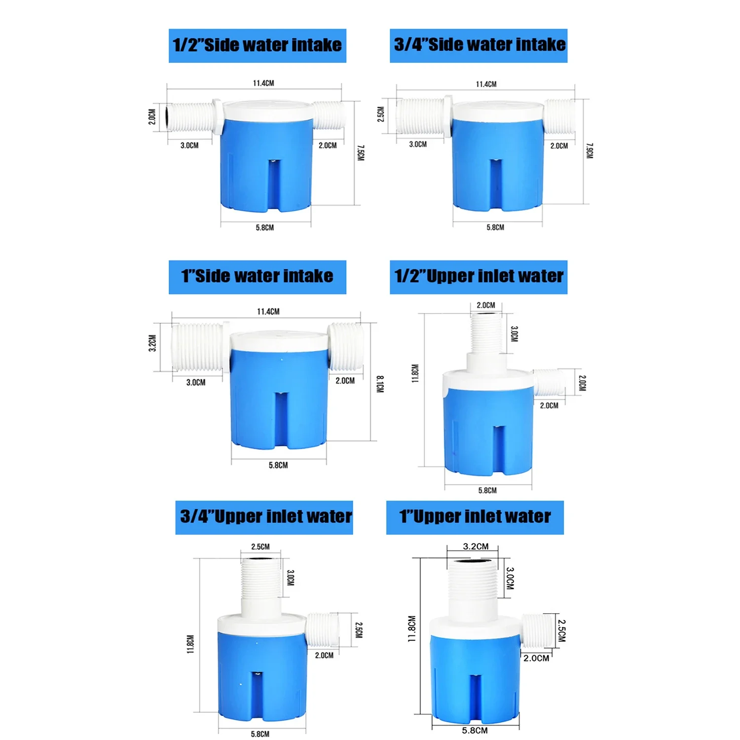 Автоматический клапан управления уровнем воды, 1/2 дюйма, 3/4 дюйма, 1 дюйм