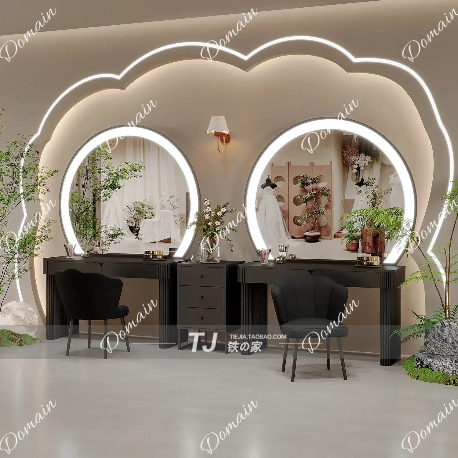 N5 Photo studio professional dressing table with lamp beauty salon wedding shop photography makeup artist special dressing table