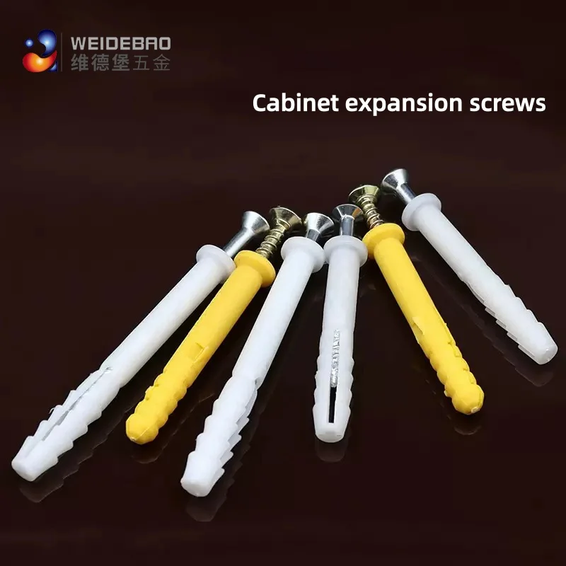 20 stainless steel expansion screw vertical wall anchors and screws, with expansion rubber plugs M6, suitable for the constructi