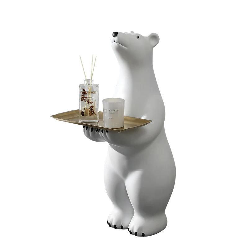 Home Decor Nordic Bear Resin Figure Sculpture Storage Containers Room Decor Office Furniture Home Accessories Gifts Resin Crafts