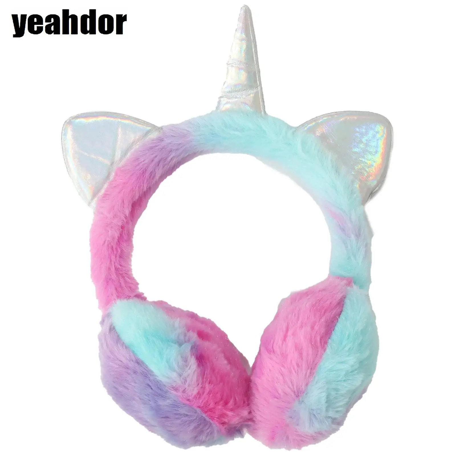 

Women Girls Earmuffs Ears Covers Fashionable Cute Plush Warm Keeping Foldable Ears Covers for Party Outdoor Activities Daily Use