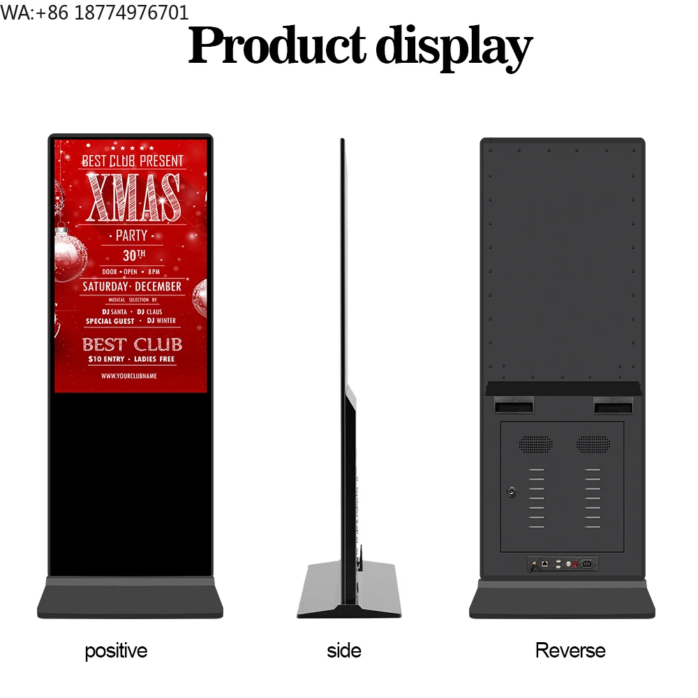 

Vertical Advertising Machine 55 Inch Indoor Lcd Display Interactive Screens for Advertising in Retail Stores