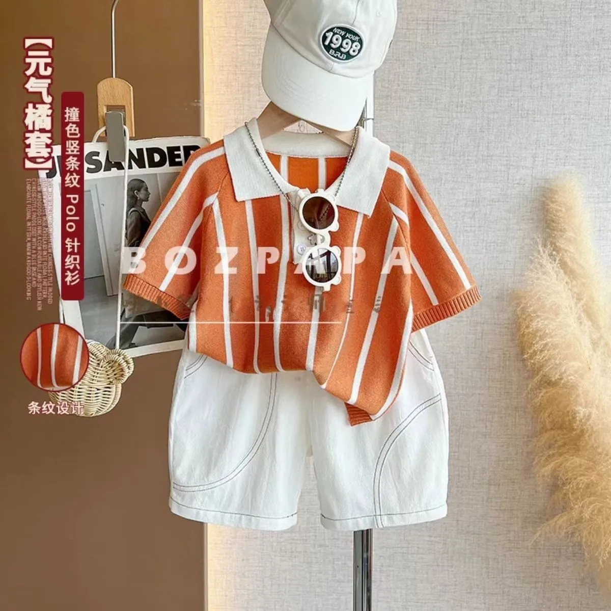

Summer Children's Set Fashion New Boys' Baby Retro Casual Knitted Top+Shorts 2-piece Set 0 2 4 6 8 9Y