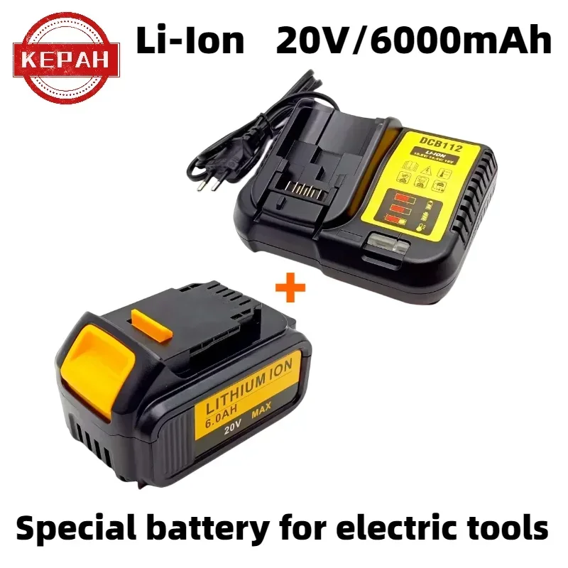 20V 6Ah DCB203 Li ion Battery Replacement for DeWalt 18v 20Volt Max Lithium Ion Batteries DCB206 DCB205 DCB204 DCB200Power Tools