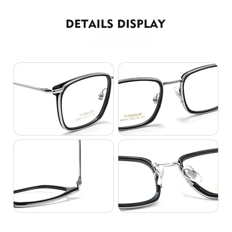 DIEDIESEE جديد الرجال ريترو RT والتيتانيوم إطار العين موضة مكافحة الضوء الأزرق المرأة تخصيص النظارات الطبية 69915CN