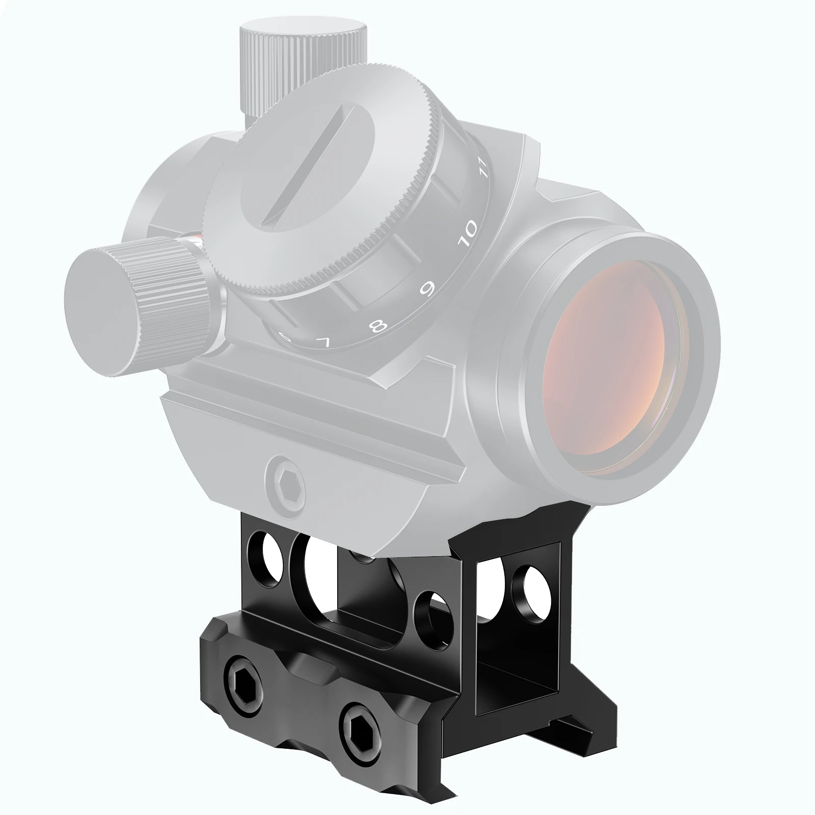 الناهض جبل 1 "ارتفاع Picatinny قصيرة الناهض جبل سبائك الألومنيوم نطاق الناهض قاعدة جبل 20 مللي متر Picatinny السكك الحديدية #6