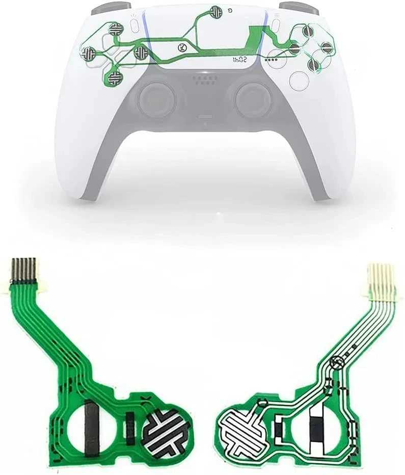 10 pezzi Set per Ps5 Ps4 Pro Slim Jdm 040 050 Controller Ps3 pellicola conduttiva tastiera cavo flessibile circuito di ricambio Pcb Ribbon