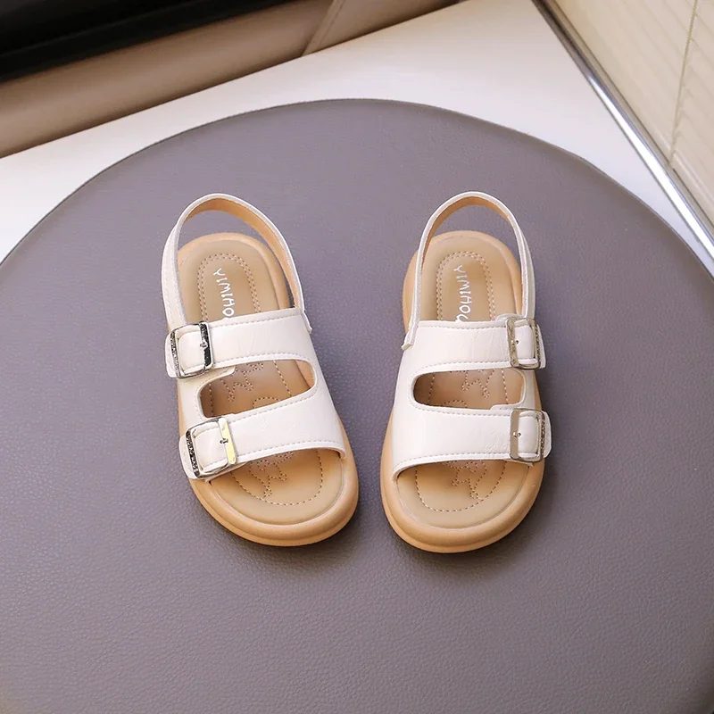

Kids Casual Shoes Non-slip Open Toes Girls Beach Shoes Soild Color Classic 2025 Summer New Children Sandals for Boys Soft Sole