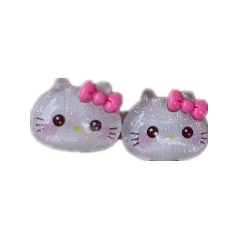 Transparent Sanrio Cartoon Barrette Kuromi mymelody Cinnamoroll Kittycat Side Barrette Sweet Kawaii Hair Accessory Gift Set