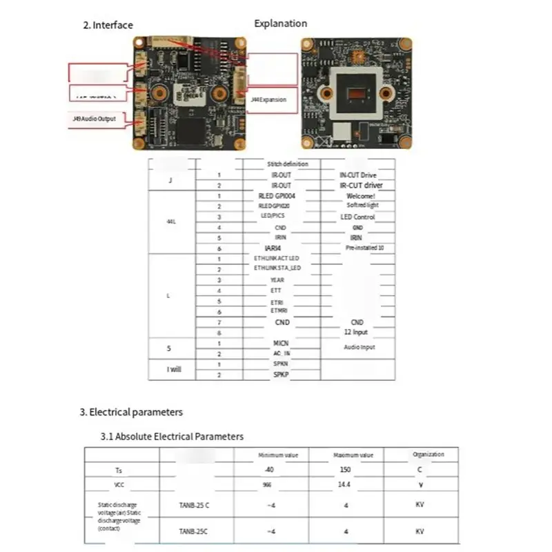 Module de caméra IP N82R 3MP H.265 Ai détection de mouvement facial GK7201V200 + 2009 Module de caméra IP