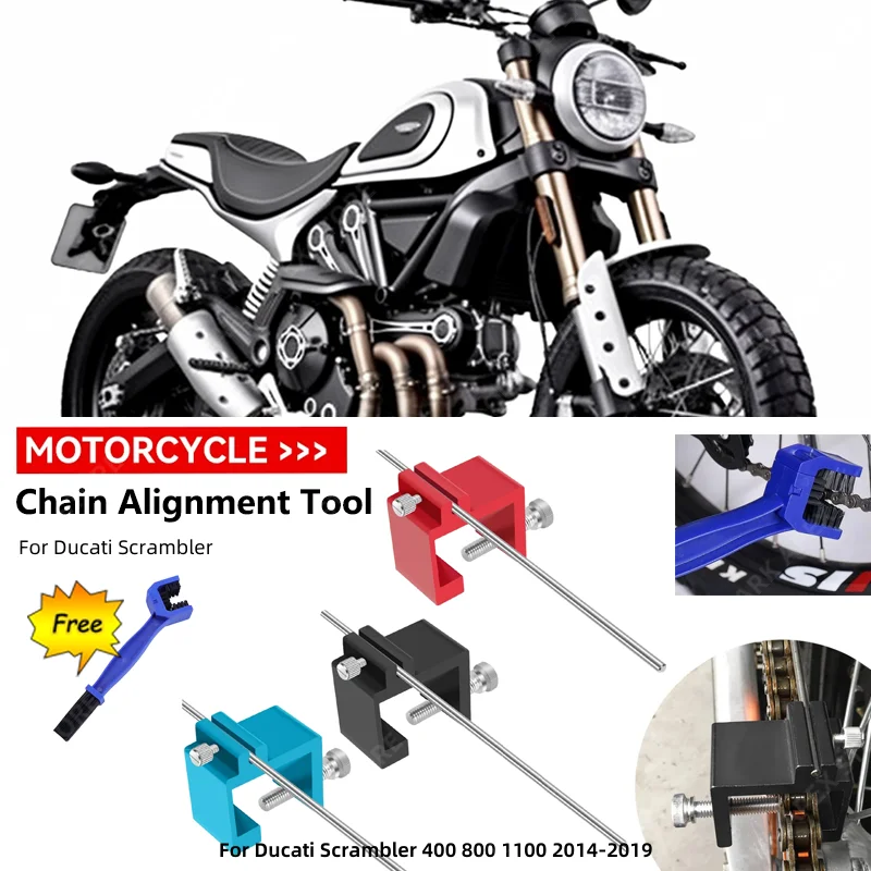 

Motorcycle Chain Alignment Tool For Ducati Scrambler 400 800 1100 2014-2019 Aluminium Alloy Sprocket Chain Adjusting Tool