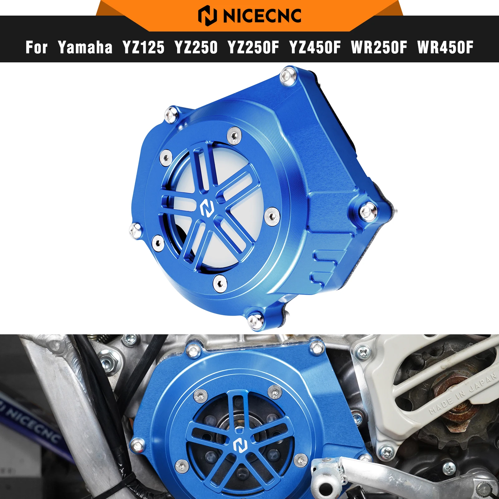 

NICECNC For Yamaha YZ250 YZ 250 1999-2024 Motorcycle Crankcase Cover Stator Generator Cover For Yamaha YZ250X YZ 250X 2016-2023