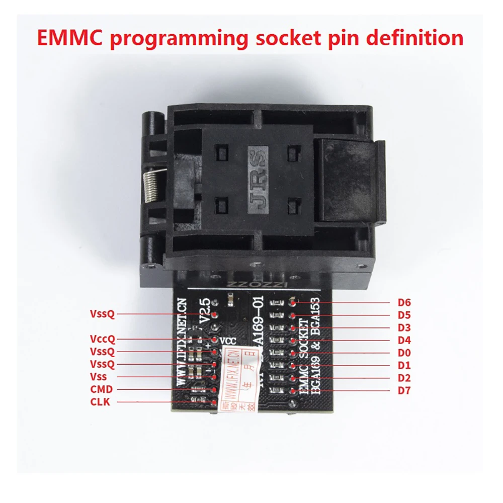 EMMC محول V2.5 RT-BGA169-01 BGA169 BGA153 مع 4 قطعة بغا كذاب صندوق مقعد المقبس ل RT809H مبرمج التلفزيون سيارة متنقلة