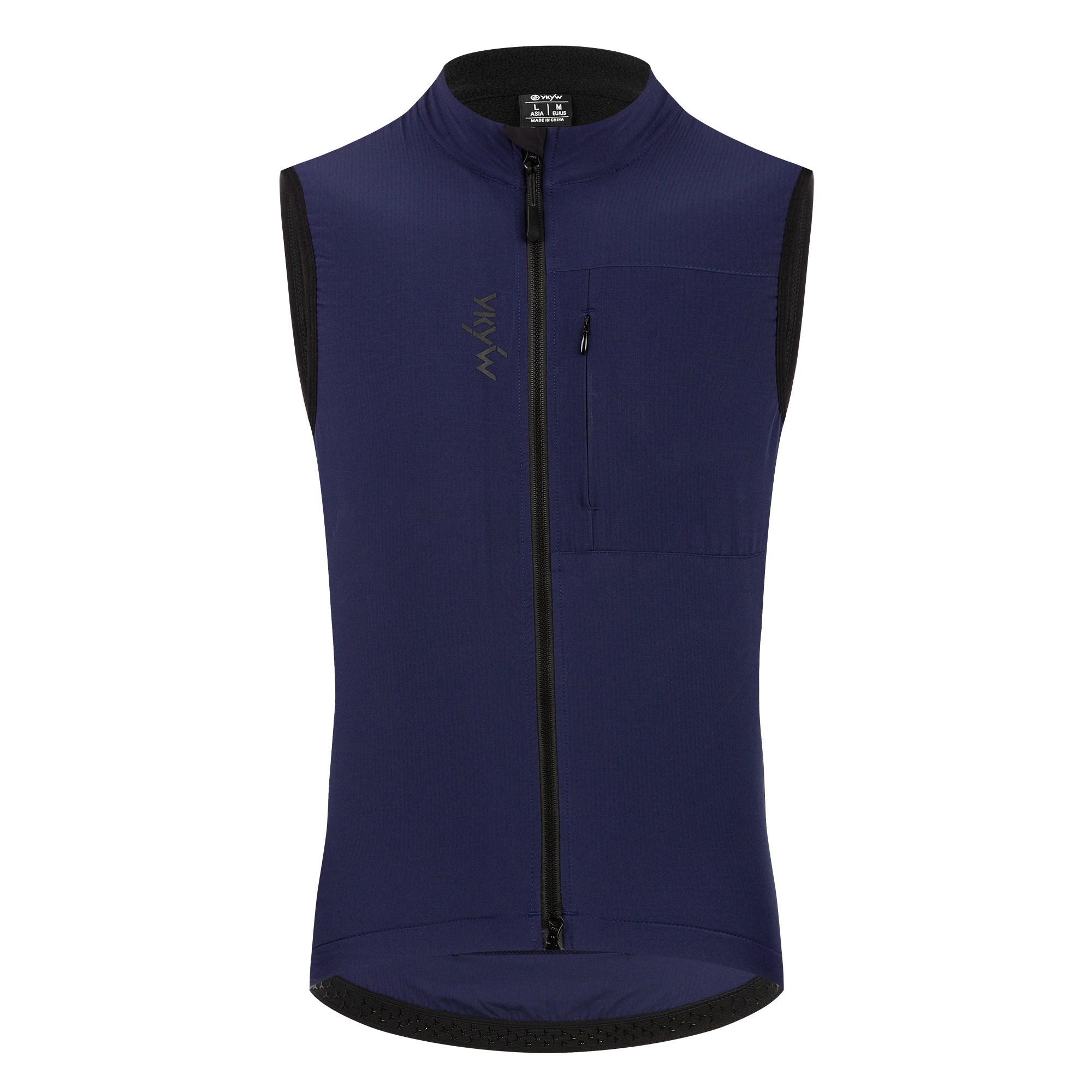 YKYWBIKE Herren Radsport Gel-Isolierte Thermofleece Fahrrad-Windjacke Ärmellose Fahrradweste Winddicht Wasserdicht für Radfahren