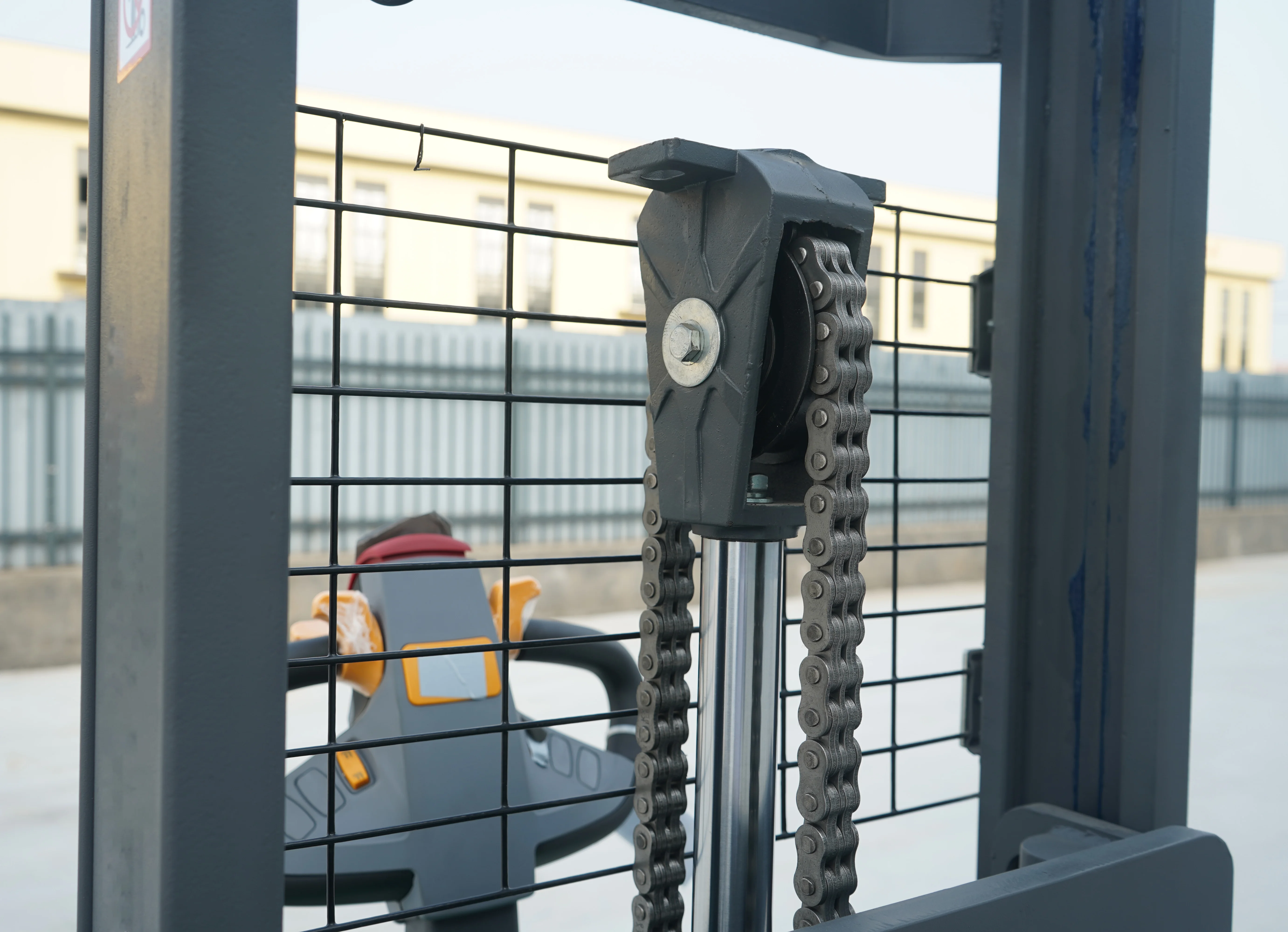 Empilhador elétrico portátil tipo stand-on, 3m, 4m, levantador, carregamento e descarga, empilhadeiras, paletes elétricos