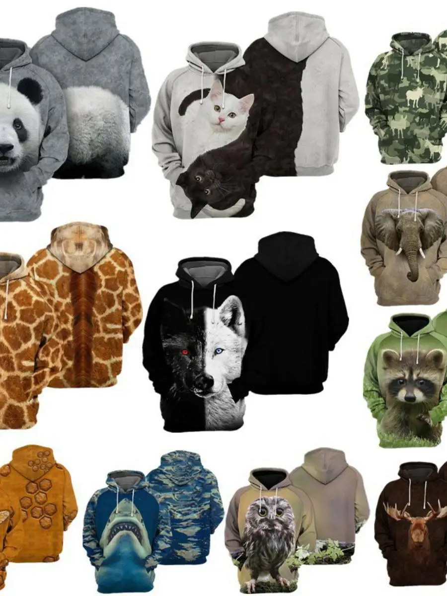 

Новая трансграничная коллекция: мужская повседневная толстовка с длинным рукавом и цифровым принтом, весенне-осенняя куртка унисекс