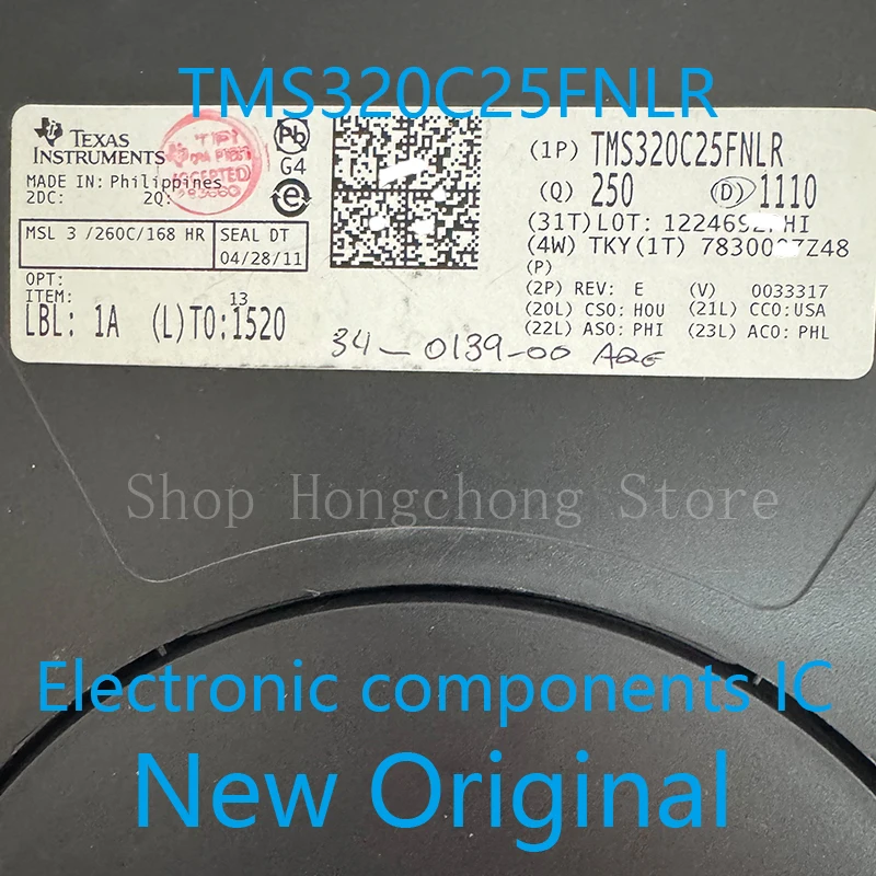 New Original TMS320C25FNLR TMS320C25F DSP Fixed-Point 16bit 40MHz 12.5MIPS 68-Pin PLCC T/R 1PCS