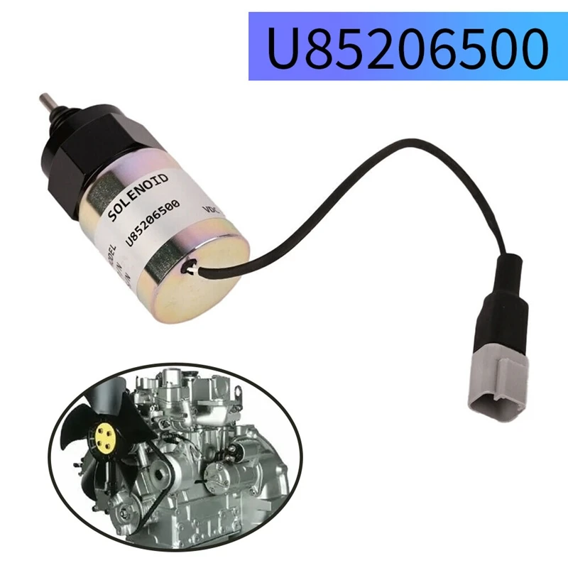 12V Throttle Solenoid U85206500 For Perkins 400 Series 403D-15, 404D-22, 404D-22T 404D-22TA 404F-22