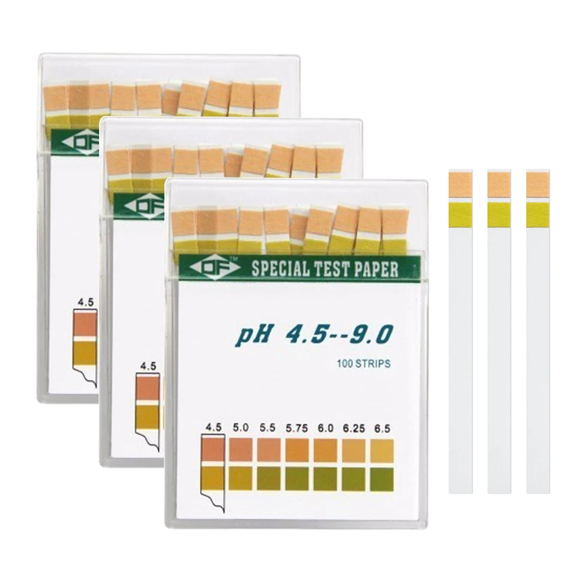 100 Strips PH 4.5-9.0 Lab Litmus Test Paper PH Strip Alkaline Acid Water Liquid Aquarium Universal Special Indicator Paper C3