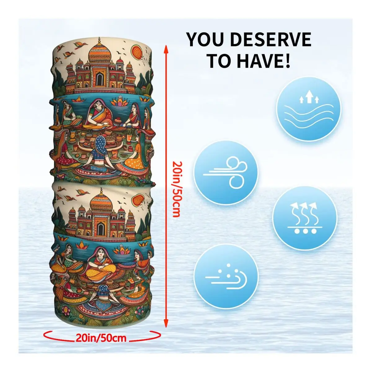 Beautiful Dance Scarf Neckerchief Neck Face Mask Polyester