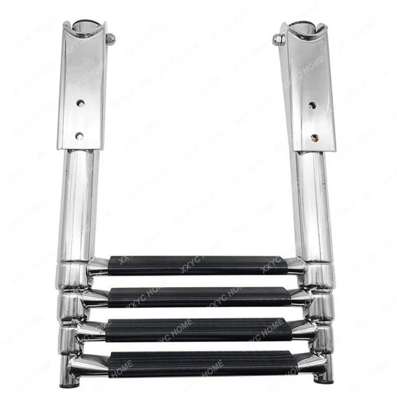 Boat 4-Step Folding Ladder 316 Stainless Steel Telescoping Swimming Platform Ladder Yacht Accessories