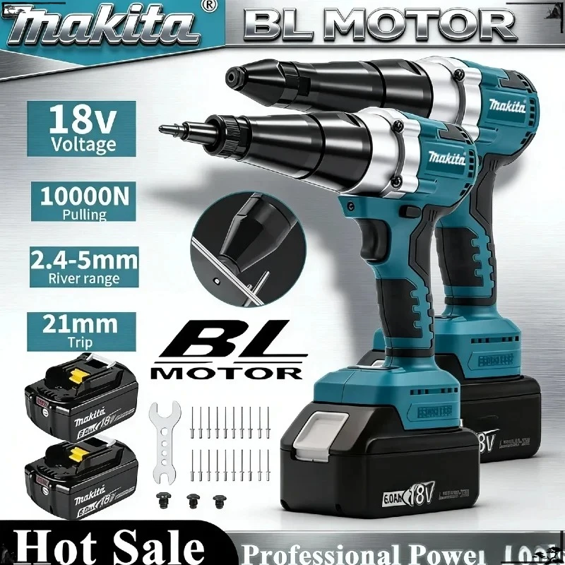 

Makita LED Brushless Electric Rivet Gun Cordless Rivet Nut Gun Automatic Riveting For 18V Battery Tool