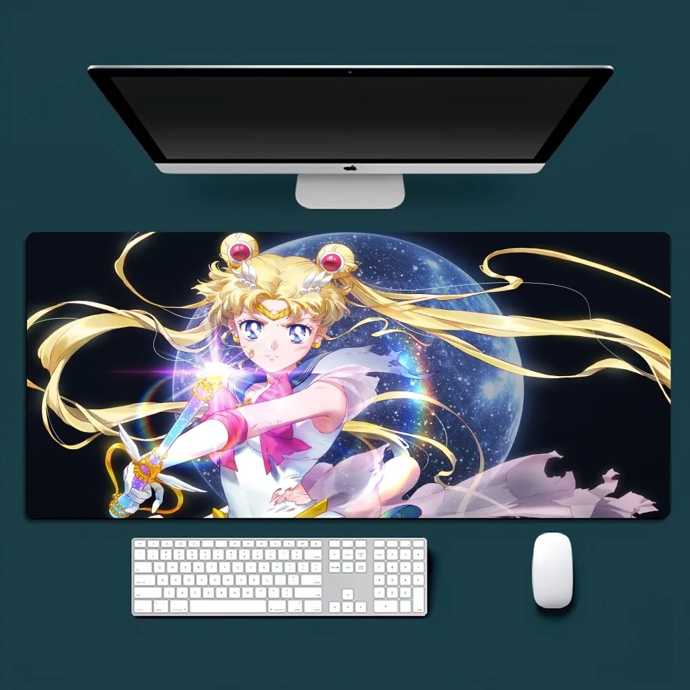 Bilibili anime s-marinho m-lua mousepad escritório pequeno grande pc computador teclado mouse jogo de borracha antiderrapante ratos tapete grande