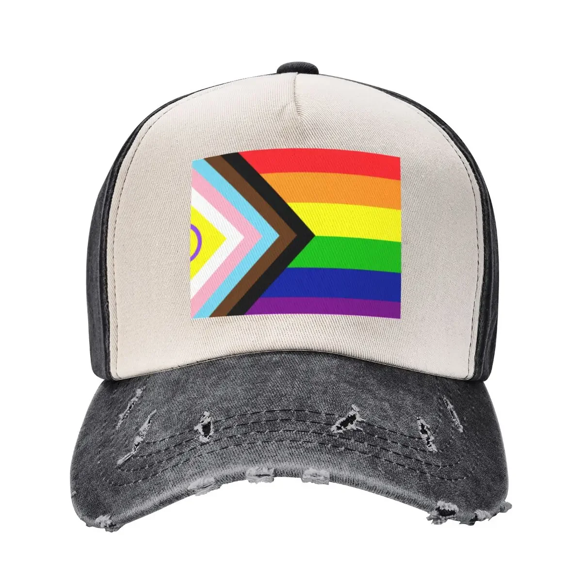 2021 Intersex-Inclusive Progress Pride Flag Baseball Cap Golf Cap Gentleman Hat Hood Hat Beach Luxury Woman Men's