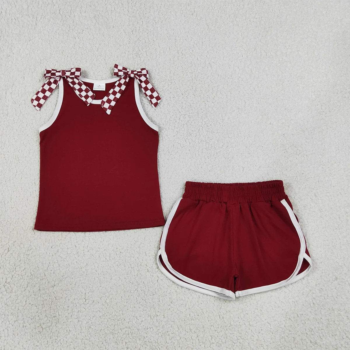 Toddler Boutique Sibing Baby Girl Cotton Bows Sleeveless Top Shorts Clothes Sets Cute Kids Outfits Children 2Pcs Sets Wholesale