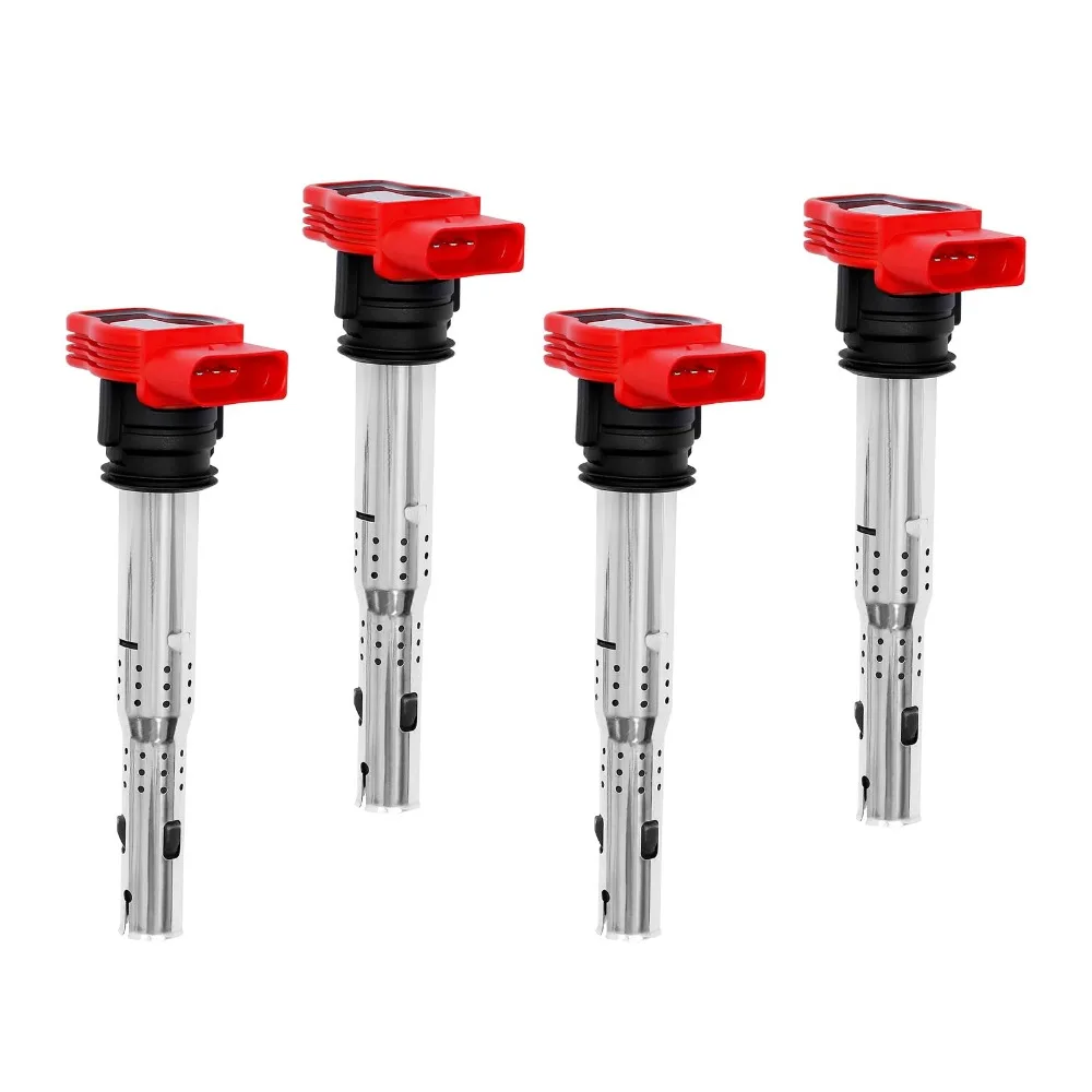 

4X Ignition Coil Pack 06E905115E For Audi A4 A5 R8 VW Golf GTI 2.0T