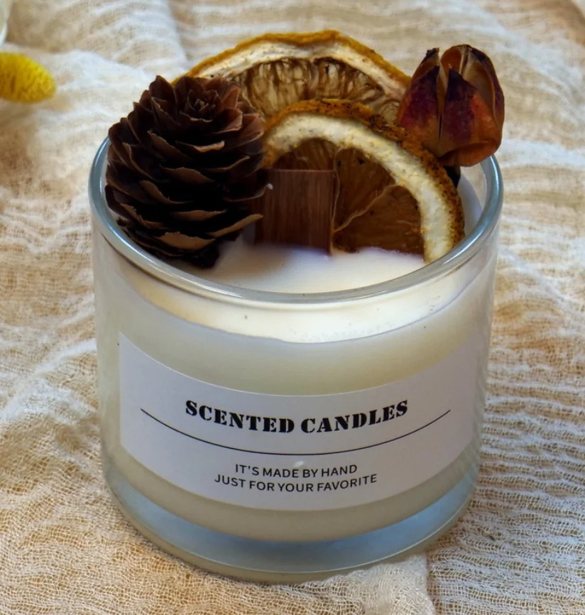 

32263 Ароматические свечи Amazon для трансграничной торговли, со вкусом сухоцветов, соевые свечи, подарки для ароматерапии, праздничные подарки, украшения