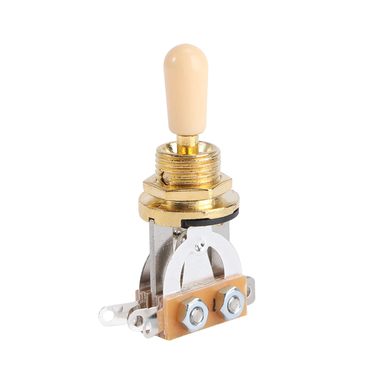 1Pcs Gold Tone 3-Level Pickup Switch for Type Guitar Heavy-Duty Construction Smooth Button Operation Guitar Pickup on-Off