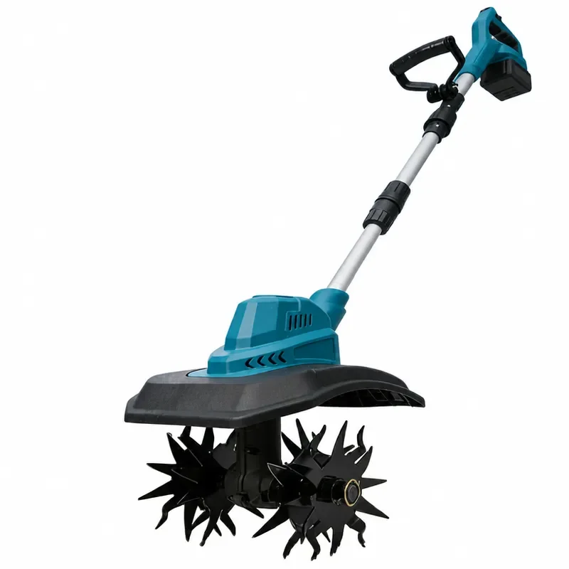 Cordless Electric Micro Tiller Handheld Weeder Ditching Loosening Rotary Cultivator Lithium Battery Garden Tool For Farming