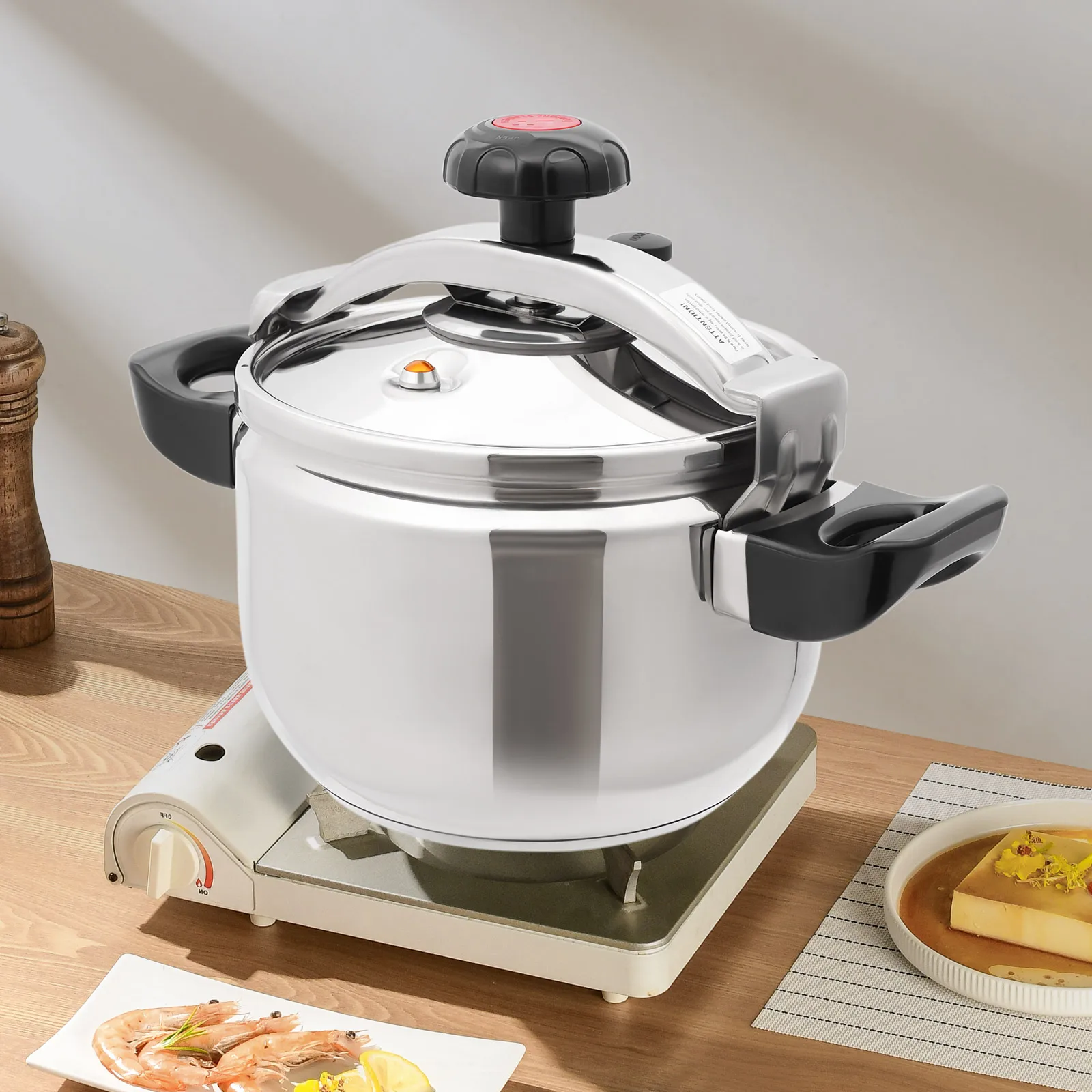 

Скороварка с крышкой, 7 л, из нержавеющей стали 201, кастрюля большой емкости 9,45 дюйма для приготовления пищи, кухонный прибор